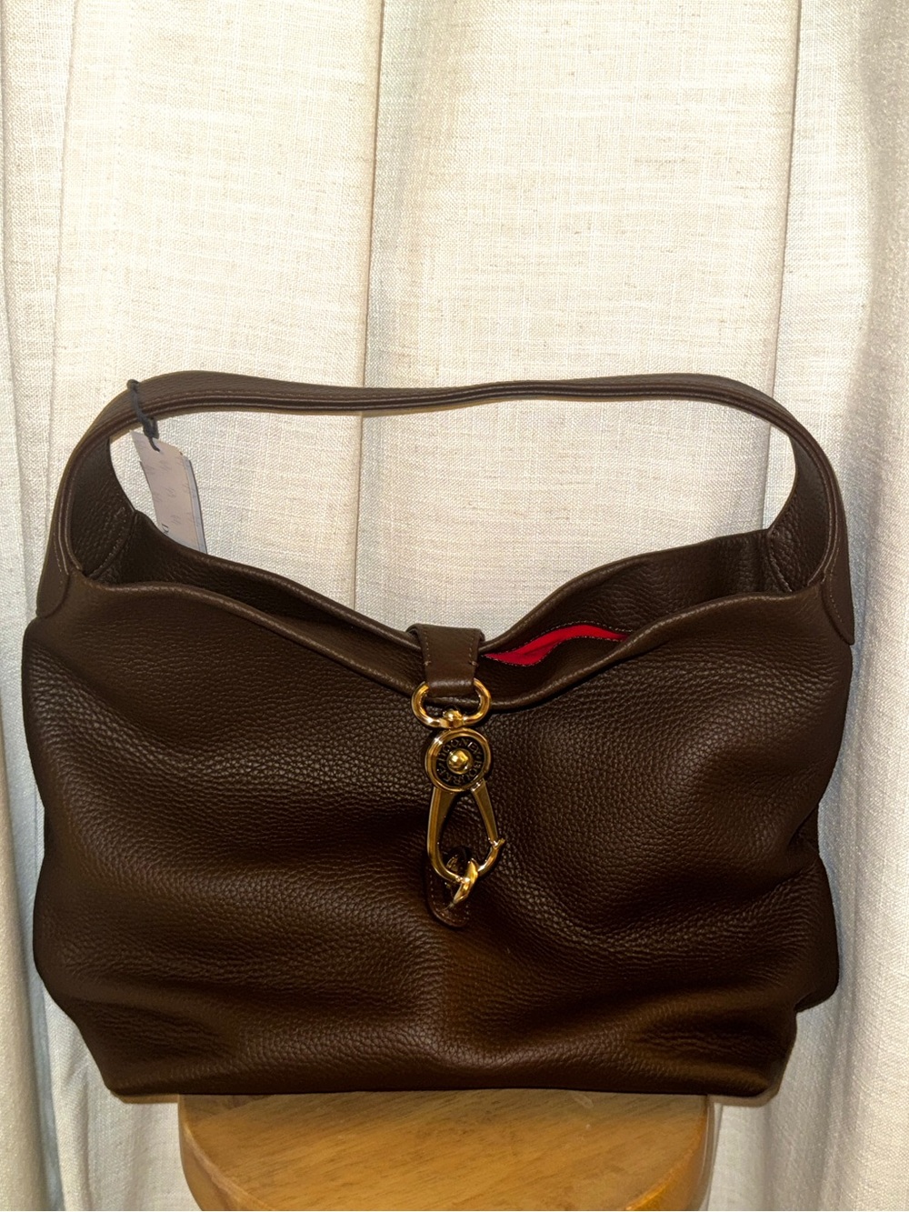 Dooney & Bourke Lucca Leather Logo Lock Hobo